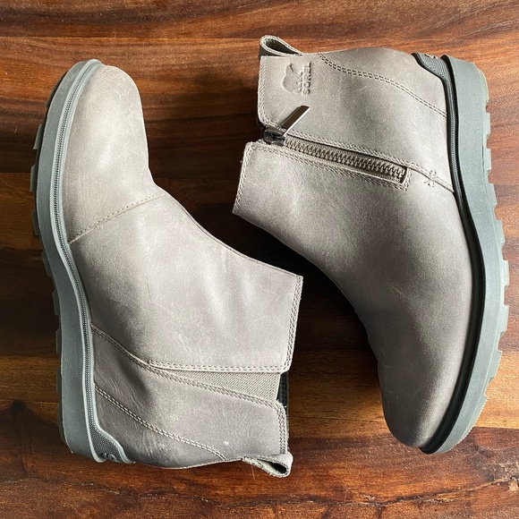 Sorel Evie II Gray Side Zip Chelsea Boots Ankle Booties Shoes Women's Size 8.5 - Picture 6 of 9